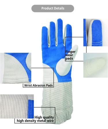 Anti-Skid Leather Fencing Gloves for Sabre - Child and Adult Sizes Available - Buy Online on GoSupps.com