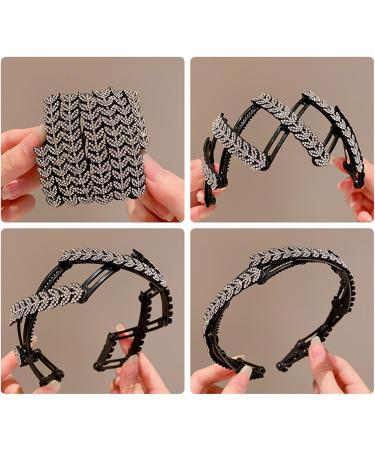 Womens Elastic Headbands - Hair Bands Stretchy Headbands - Non-Slip Hair Accessories Hair Headband Rhinestone Wheat Ears Elastic Hairbands - Buy Online on GoSupps.com