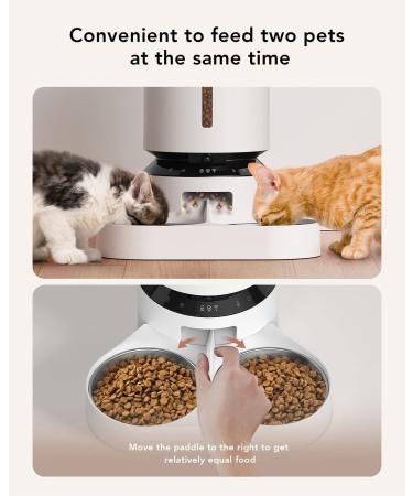 PETLIBRO Automatic Cat Feeder Camera 1080P HD Video Night Vision 5G WiFi 2-Way Audio Low Food Sensor Motion Sound Alerts 2/5L White - Buy Online on GoSupps.com