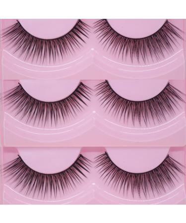 SpirWoRchlan 1 Pair Long Cross False Artificial Eyelashes Black Eyelashes Eyelash Extension Makeup