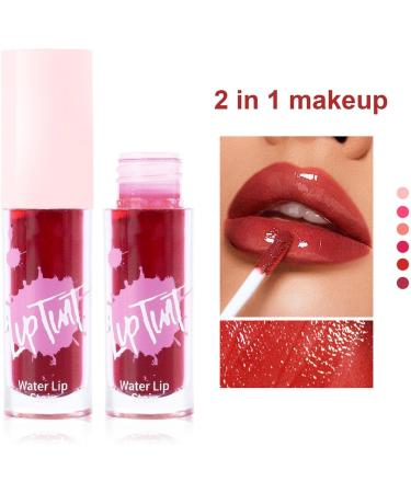  LINGJIONG Tinted Lip Gloss - 5 ml - Moisturizing Glossy Lip Oil Tinted Lip Balm - Lasting Lip Glow Oil Non-Sticky Lip Tint Cheek Tint Lingjiong - Buy Online on GoSupps.com