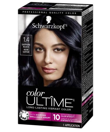 Schwarzkopf Color Ultime Hair Color Cream, 1.4 Sapphire Black (Packaging May Vary)