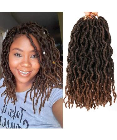 6 packs faux Locs Crocher hair 30.5 cm nu locs crochet hair corrugated crochet coats short locus crochet braids crocheted dreadlocks (20 roots/pack) #t1b/30 30 cm (12 inch) #t1b/30