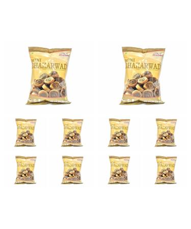 Saras Mini Bhakharwadi 200g (Pack of 10) | Crunchy and Flavorful Snack | Popular Indian Savouries | Treat for Every Occasions | Bite Sized Snack