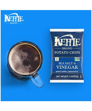 Kettle Brand Sea Salt and Vinegar Potato Chips 2 oz. - Pack of 6 - Buy Online on GoSupps.com