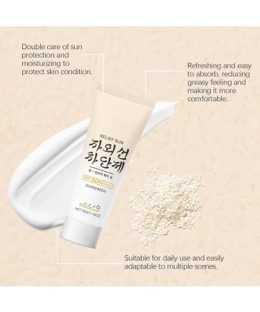  BAInuai Rice Skin Sun Protection SPF 50 Rice Daily Sunscreen Moisturizer Face & Body for All Skin Types (2) - Buy Online on GoSupps.com