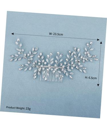 Ipetboom Leaf Crystal Comb Wedding Side Comb Bridal Headdress Crystal Clip Comb Vine Side Comb Leaf Crystal Hair Jewelry Wedding Side Headpiece Leaf Hair Comb Hair Accessories Bride Hanfu - Buy Online on GoSupps.com