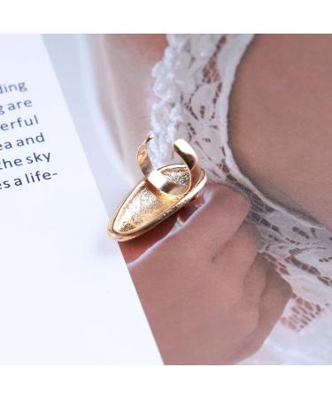 Dervivea Crystal Lightning Fingertip Ring Gold Cz Finger Nail Rhinestones Statement Nail Rings Lightning Finger Ring Nail Jewelry for Women and Girls(Gold lightning) - Buy Online on GoSupps.com