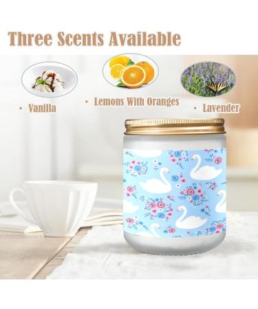 Orange Lemon Scented Candles - Aromatherapy Jar Candles Gift Set for Women | 7 oz Long-Lasting Candle | Perfect Birthday Gifts with Cute Swan & Flowers - Buy Online on GoSupps.com