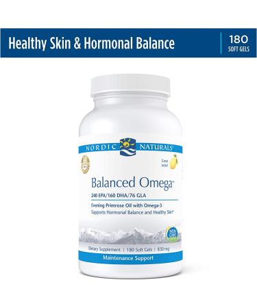 Nordic Naturals Balanced Omega 830 mg - 180 Lemon Softgels | Premium Fish Oil Supplement - Buy Online on GoSupps.com