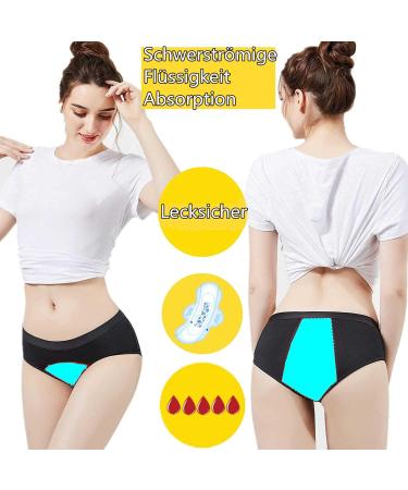 ZVZK Period Underwear for Women - 30ML Strong Flow Absorption Postpartum Briefs - XXL Black - 3 Pack - Buy Online on GoSupps.com