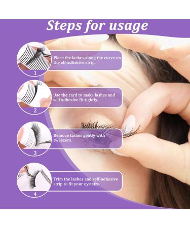 Eyelash Adhesive Strips 2 Sheets Self Adhesive No Glue Apply Strip Lash Glue Lash Adhesive Strips for Fake Eyelashe Gentle and Non-irritating Eyelash Adhesive Strips Replacement - Buy Online on GoSupps.com