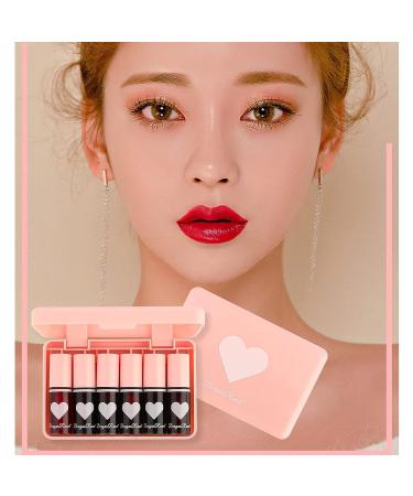 6 Colors Velvet Lip Tint Stain Set - Long-Lasting, Moisturizing, Waterproof Lipstick Set for Natural Matte Lip Color Makeup - Buy Online on GoSupps.com