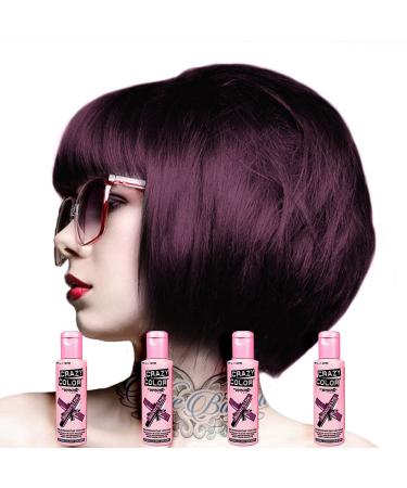 Crazy Color Crazy Color 4 x 100ml Semi-Permanent Hair Dye (Aubergine)
