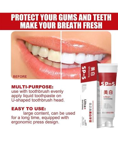 Sp-5 Toothpaste Sp 5 Teeth Whitening Toothpaste Sp-5 Ultra Whitening Toothpaste Sp-5 Probiotic Shark Whitening Toothpaste Stain Removal Toothpaste Fresh Breath Toothpaste - Buy Online on GoSupps.com
