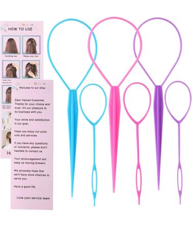 Tail Hair Loop Styling Tool Large + Small Hair Pull Through Tool Hair Accessories for Women French Braiding Hair Tool Hair Flipper Pull Through Pony Tail Hair Tool Loop Hair Tool - Buy Online on GoSupps.com