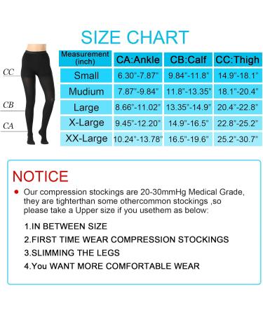 Medical Compression Pantyhose for Men & Women - 20-30mmHg Support Tights for Varicose Veins & Edema - Opaque Open Toe Waist High Stockings - Buy Online on GoSupps.com