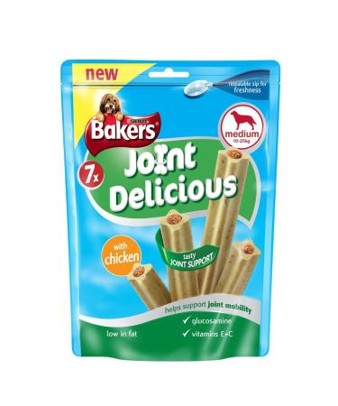 Bakers Joint Delicious Chicken for Medium Dogs (7 per Pack - 180g) - Pack of 6