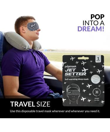 Popmask Jet Setter Self Warming Steam Eye Mask Compress - Jasmine Scent - 5 Pack: Headache Relief, Dry Eyes, Puffy Eyes Sleep Aid - Buy Online on GoSupps.com