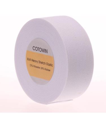 COTOWIN 1 1/4-Inch White Heavy Stretch Knit Elastic - 5-Yard Length - Buy Online on GoSupps.com