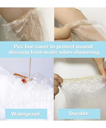 Waterproof Disposable Arm Hand PICC Cast Cover for Shower - 10pcs Elbow Wound Protector & Adhesive Tape - Buy Online on GoSupps.com