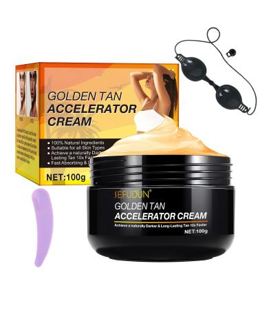 XdealCozyxc 100g Sun Bed Tanning Accelerator Cream for Sunbeds Long Lasting Rapid Achieve a Natural Tan with Natural Ingredients