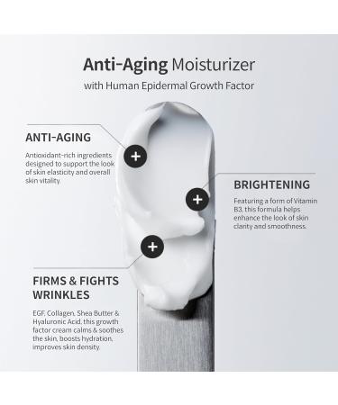 Foretderm EGF Revital Lift Cream Anti Aging Moisturizer With Liposome EGF Niacinamide Hyaluronic Acid Ceramide Panthenol Hydrating Barrier Repair Korean Face Cream for Sensitive Skin 1.7 Fl Oz - Buy Online on GoSupps.com