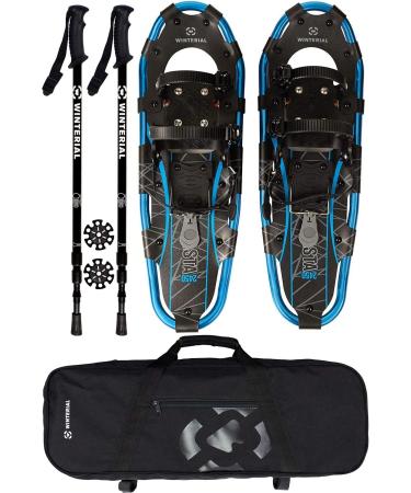 Winterial Aluminum Shasta Snow Shoes 25 Inch Dark Blue - Includes Trekking Poles and Carry Bag - Lightweight Snowshoes for Men, Women, Youth - Ideal for Rolling Terrain - Buy Online on GoSupps.com