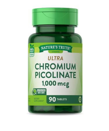 Nature's Truth Chromium Picolinate 1000 mcg Dietary Supplement, 90 Count