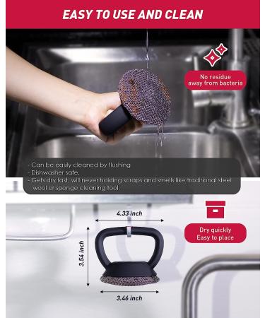 316 Stainless Steel Cast Iron Skillet Cleaner - Iron Pan Chainmail Scrubber for Cookware, Woks, Pots, Grills - Buy Online on GoSupps.com