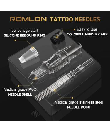 Romlon Tattoo Cartridge Needles - 60Pcs Assorted Standard Sterilized Mixed Tattoo Needles for Tattoo Machine Kits & Supplies - Buy Online on GoSupps.com