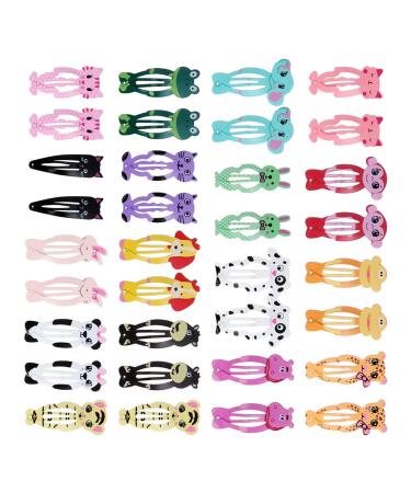 Frcolor Animal Snap Hair Clips | Cute Cartoon Hairpins for Babies Kids & Girls | 34 Pieces International Shipping - Buy Online on GoSupps.com