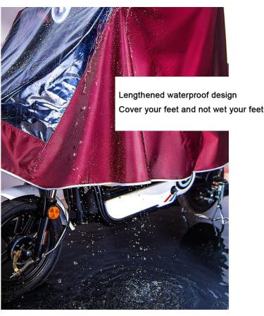 Mobility scooter cover Electric Scooter Raincoat Thickening Men and Women Single/Double Rain Poncho Outdoor Riding Motorcycle Rain Coat (Red 4XL without mirror cover)(Blue 3XL without mirror cover) 3XL without mirror cover Blue - Buy Online on GoSupps.com