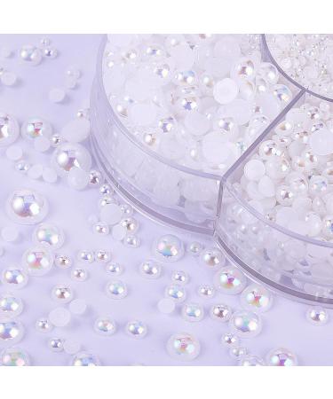 Thinp 5645 PCS Nail Pearls Set with Pickup Pencil and Tweezer - Assorted Sizes Flat Back Pearls Nail Charms for Crafting and Nail Art - Buy Online on GoSupps.com