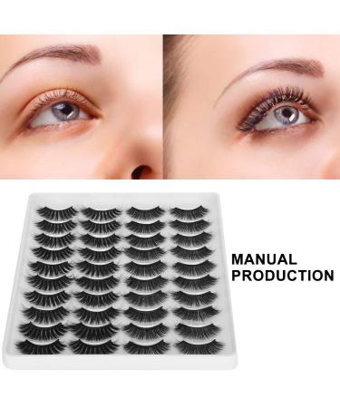 6D Eyelashes - 20 Pairs Professional Handmade Fake Eyelashes | Soft Thick Natural & Reusable for Home Use (MC-10) - Buy Online on GoSupps.com