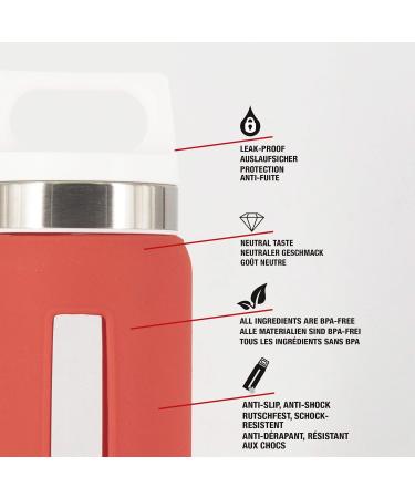 Buy SIGG DREAM 0.65L Glass Drinking Bottle - Pollutant-Free Heat-Resistant with Silicone Cover - Scarlet | International Shipping Available - Buy Online on GoSupps.com