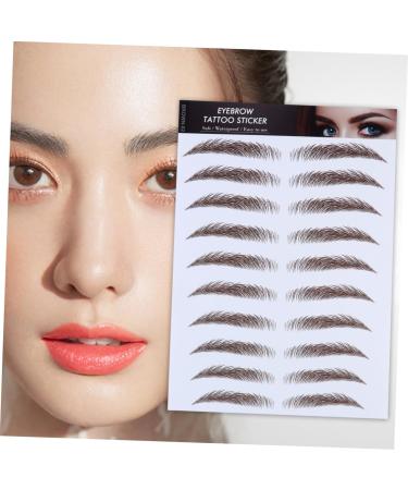 Healeved 4pcs Eyebrow Stickers 6d Eyebrows Eyebrow Makeup 4d Tool Water Transfer Paper with Ink Make up - Buy Online on GoSupps.com