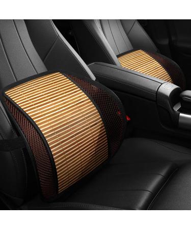 Car Lumbar Support | Portable Car Lumbar Cushion | Car Back Pillow Ventilated Cars Seat Backrest Compact Auto Lumbars Pillow for Driving Seat Travels Longrides Yellow - Buy Online on GoSupps.com
