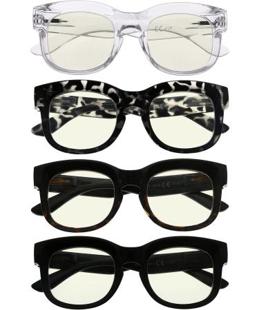 Eyekepper 4 Pack Blue Light Blocking Reading Glasses +0.75 - Large Frame Computer Readers - Buy Online on GoSupps.com