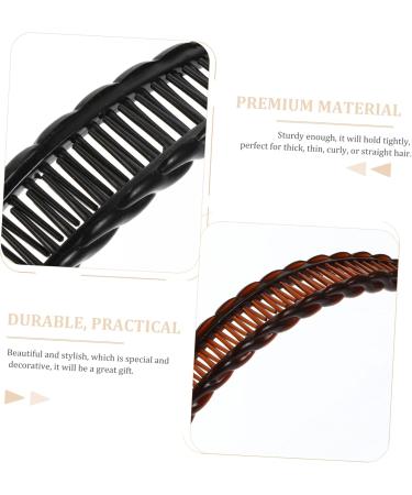 Didiseaon Banana Clips 1 Set Banana Clip Headwear for Women Banana Hair Clips for Women Hair Teasing Comb Fish Shape Hairpin Hair Combs for Women European and American Holder Woman Plastic - Buy Online on GoSupps.com