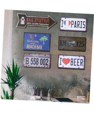 Holibanna Emblems Outdoor Decorations for Patio Bar Decor Beer Signs Tin Signs The Sign Iron Painting Vintage - Buy Online on GoSupps.com