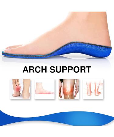 Plantar Fasciitis Relief Insoles - Arch Support Orthotics for Women & Men, XL Size, Blue, Heel Pain, Flat Feet, High Arches, Overpronation - Men's 11-13 / Women's 12-14 - Buy Online on GoSupps.com