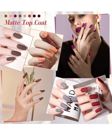 AIBRIT Gel Nail Polish 11 Pack - 8 Colors & 3 Base Coats | Glossy, Matte Top Coat | Soak-off Curing for Women - All-Season Manicure at Home - Buy Online on GoSupps.com