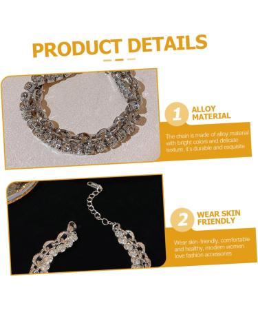 VALICLUD 3pcs Rhinestone Bracelet Beaded Bracelets Women Bracelets Chain Bracelet Charm Bracelets for Girls Bracelet for Charms Girls Bracelet Wrist Jewelry Alloy Light Luxury Decorate Miss 20x2CM Silver - Buy Online on GoSupps.com