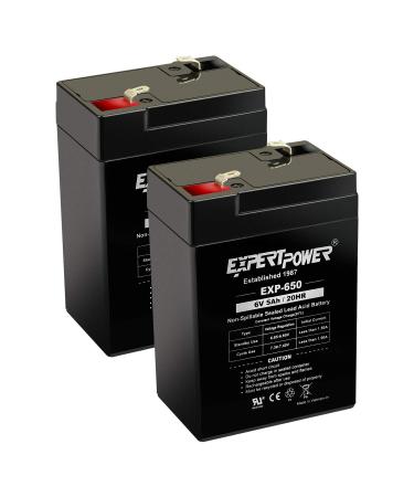 ExpertPower 6V 5Ah SLA Rechargeable Battery -2 Pack