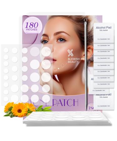 XVXV Pimple Patches for Face - Hydrocolloid Acne Patches Invisible Blemish Zits Dots Spots Cover Stickers with Tea Tree & Salicylic Acid 4 Sizes 180 CountV249