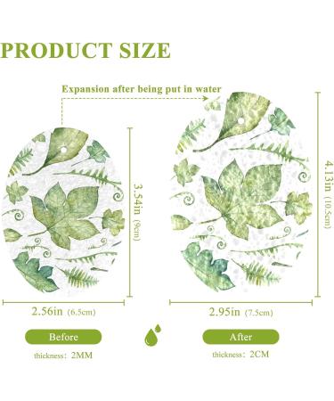3-Pack Cleaning Kitchen Sponges Oval Tropical Leaves Watercolor Kitchen Cellulose Dishwashing Wood Pulp Cotton - Buy Online on GoSupps.com