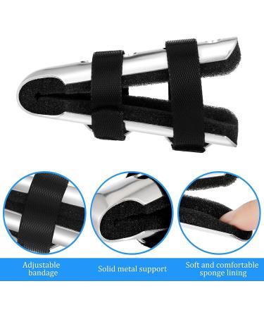 Finger Splint Metal Support for Adults and Children - 6 Pieces, 2 Styles (Black) - Buy Online on GoSupps.com
