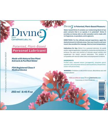 Divine 9 Water-Based Personal Lubricant - 250 ML | Premium International Shipping - Buy Online on GoSupps.com