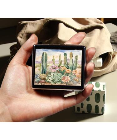 Buy Cute & Stylish Metal Pill Box | Compact 8-Compartment Organizer for Vitamins Jewelry & Travel - Desert Blooms Design - Buy Online on GoSupps.com